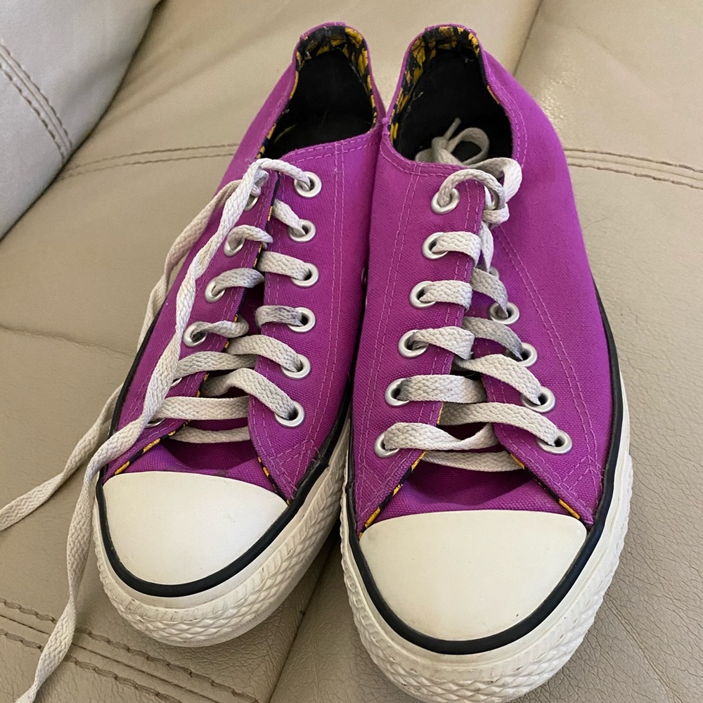 Bright purple converse